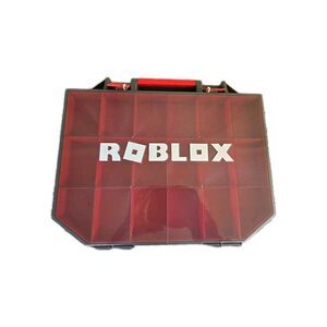 Roblox Red Carrying Case For Figures Plastic Portable 12.5"× 9" 2 Compartments